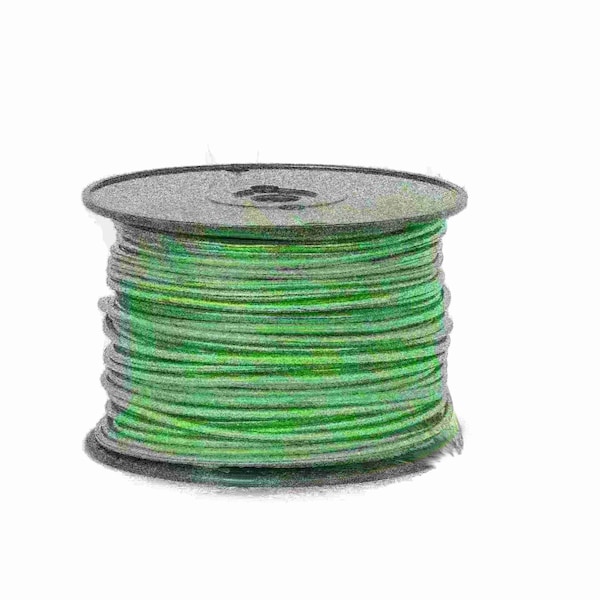 Primary Wire, Hook Up; GPT, 8 AWG, 1C C, Green, PVC, Stranded, 60V, 100 ft.